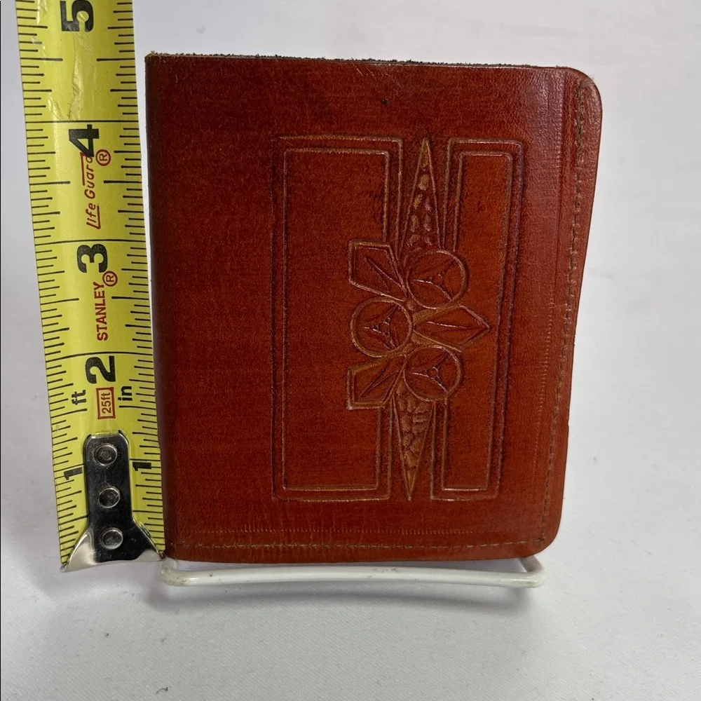 Unbranded Brown Tooled Leather Bifold Wallet